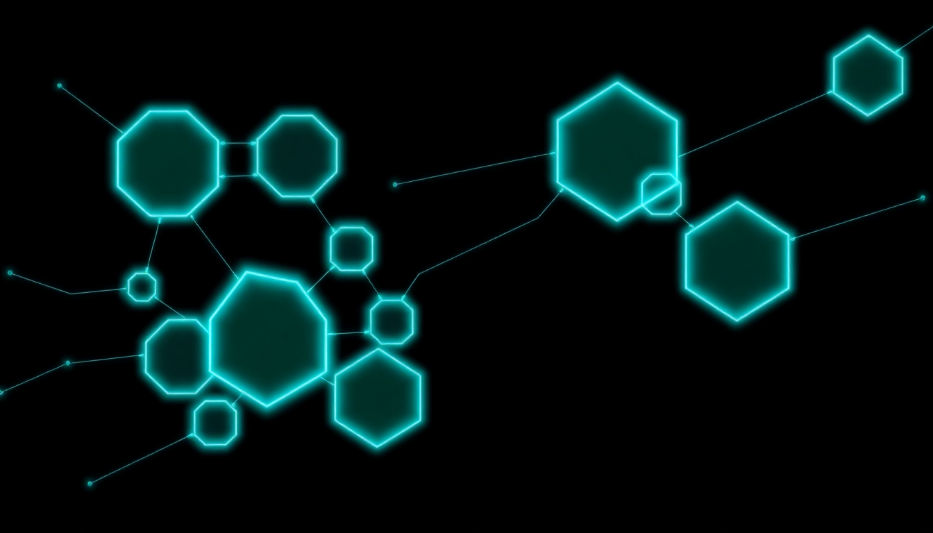 Abstract glowing network representing pal4c's technology partner ecosystem