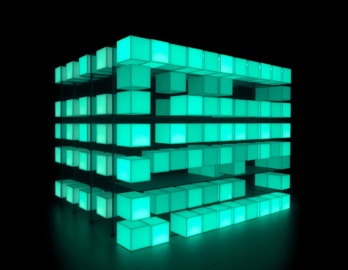 Abstract visualization representing inventory forecasting