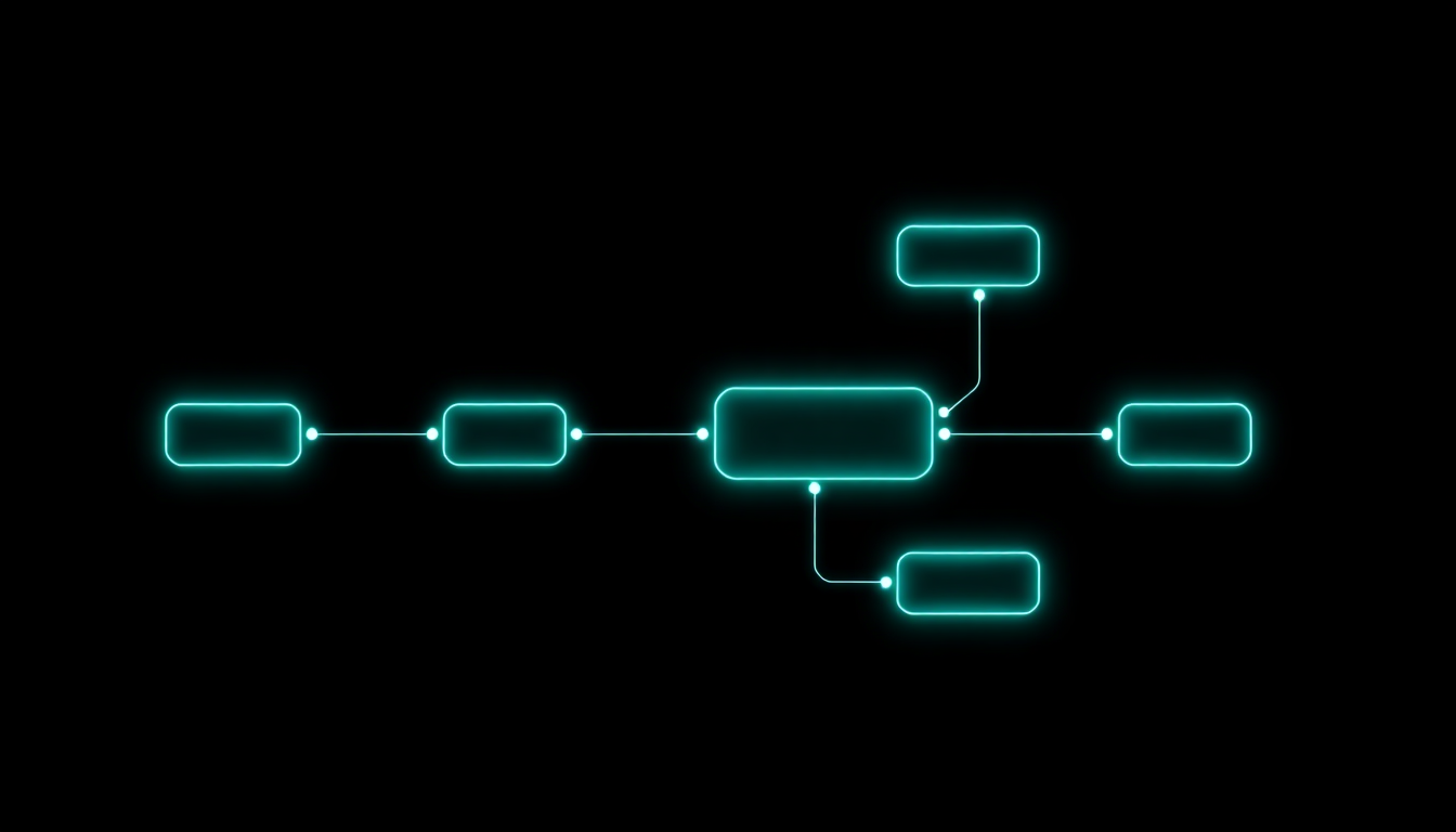 Abstract diagram showing four connected stages of Palantir Foundry implementation work