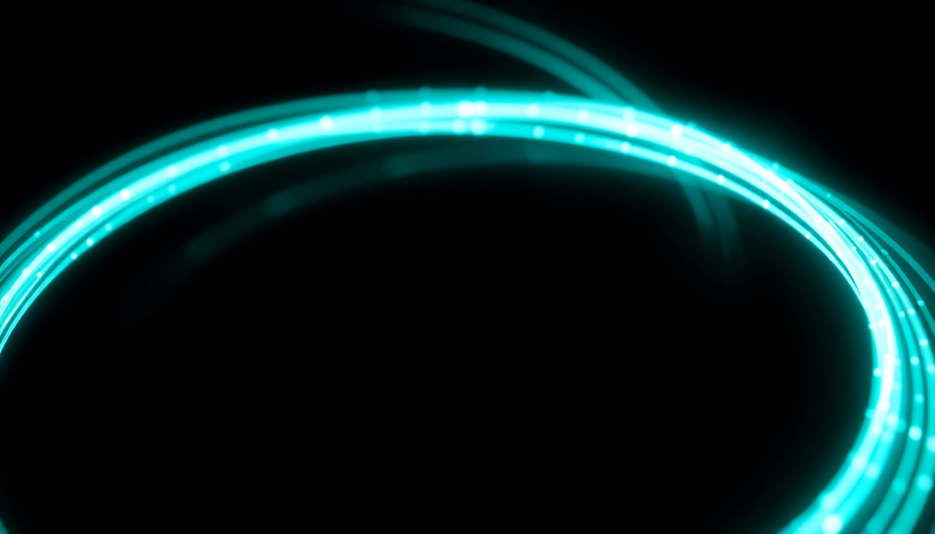 Abstract glowing cyan connected pipeline diagram on black background