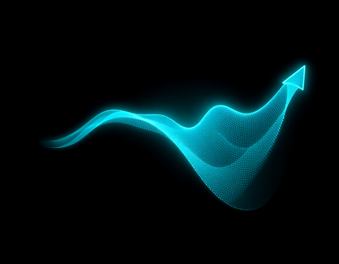 Abstract visualization representing revenue forecasting