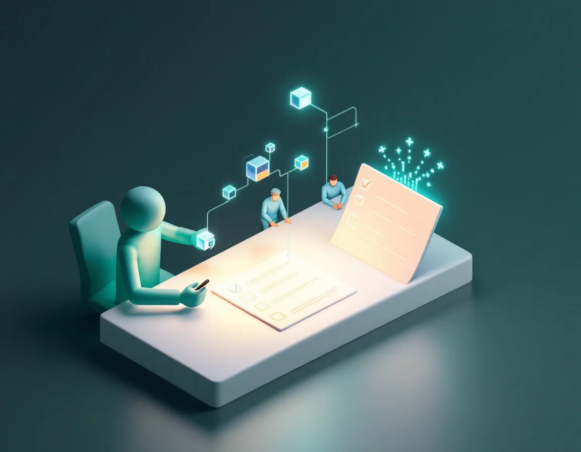 Candidate building a small data pipeline while a hiring panel scores the exercise against a rubric