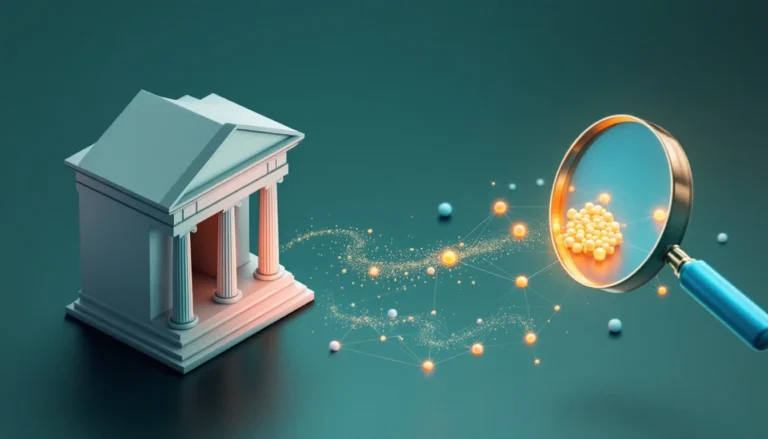 Bank transaction data flowing into a resolved customer network under review for Palantir anti-money laundering