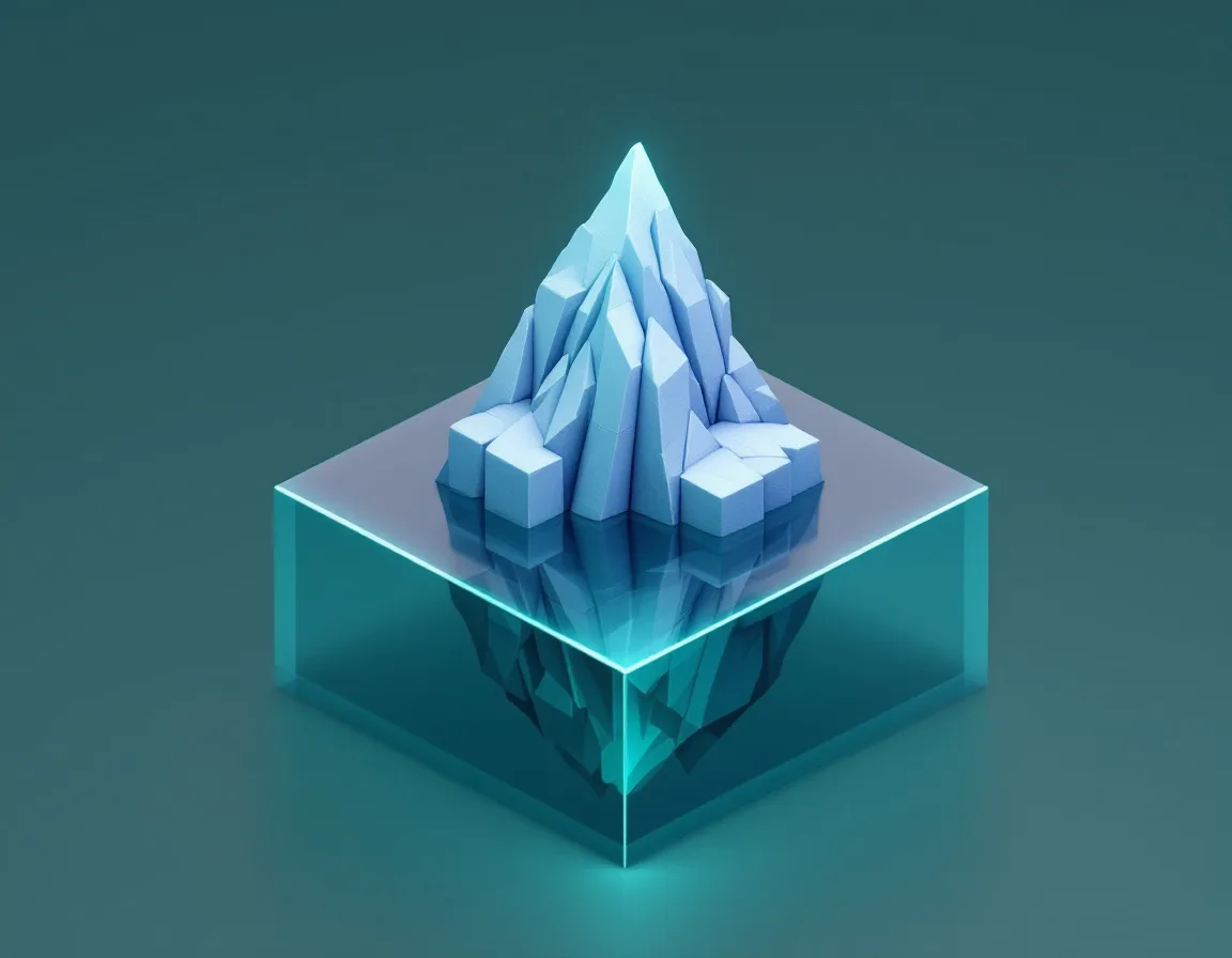 Iceberg showing visible license cost and larger hidden implementation and compute costs