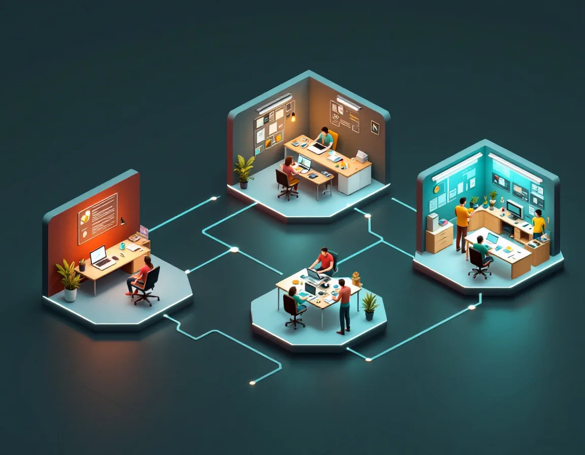 Connected learning spaces for self-paced study, classroom training, mentoring, and hands-on team work