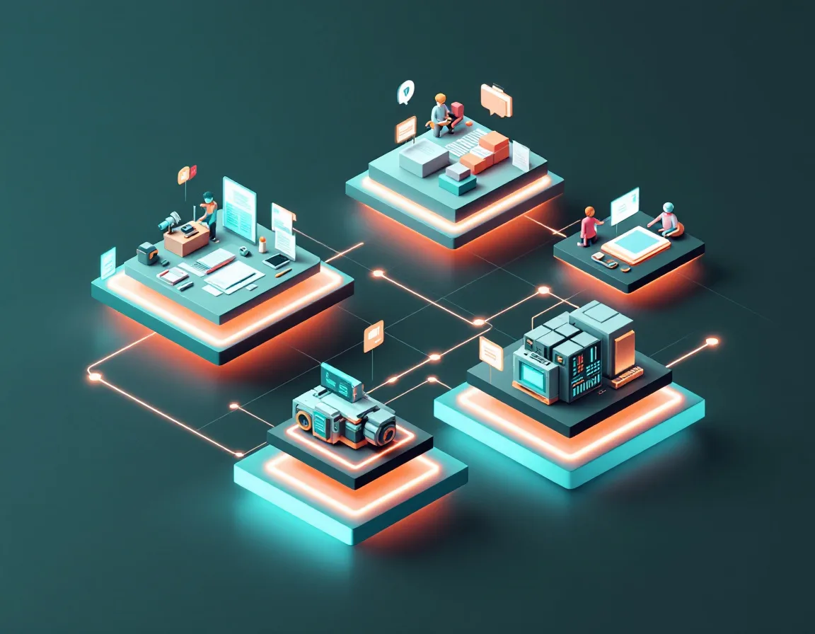 Four platforms compared on a grid, representing Palantir AIP, Foundry, Copilot Studio, and Databricks Mosaic AI